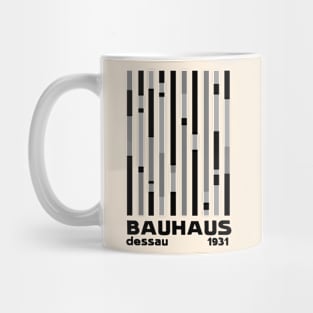 Bauhaus Dessau 1931 Abstract Modernist Minimal Monochrome Homage Mug